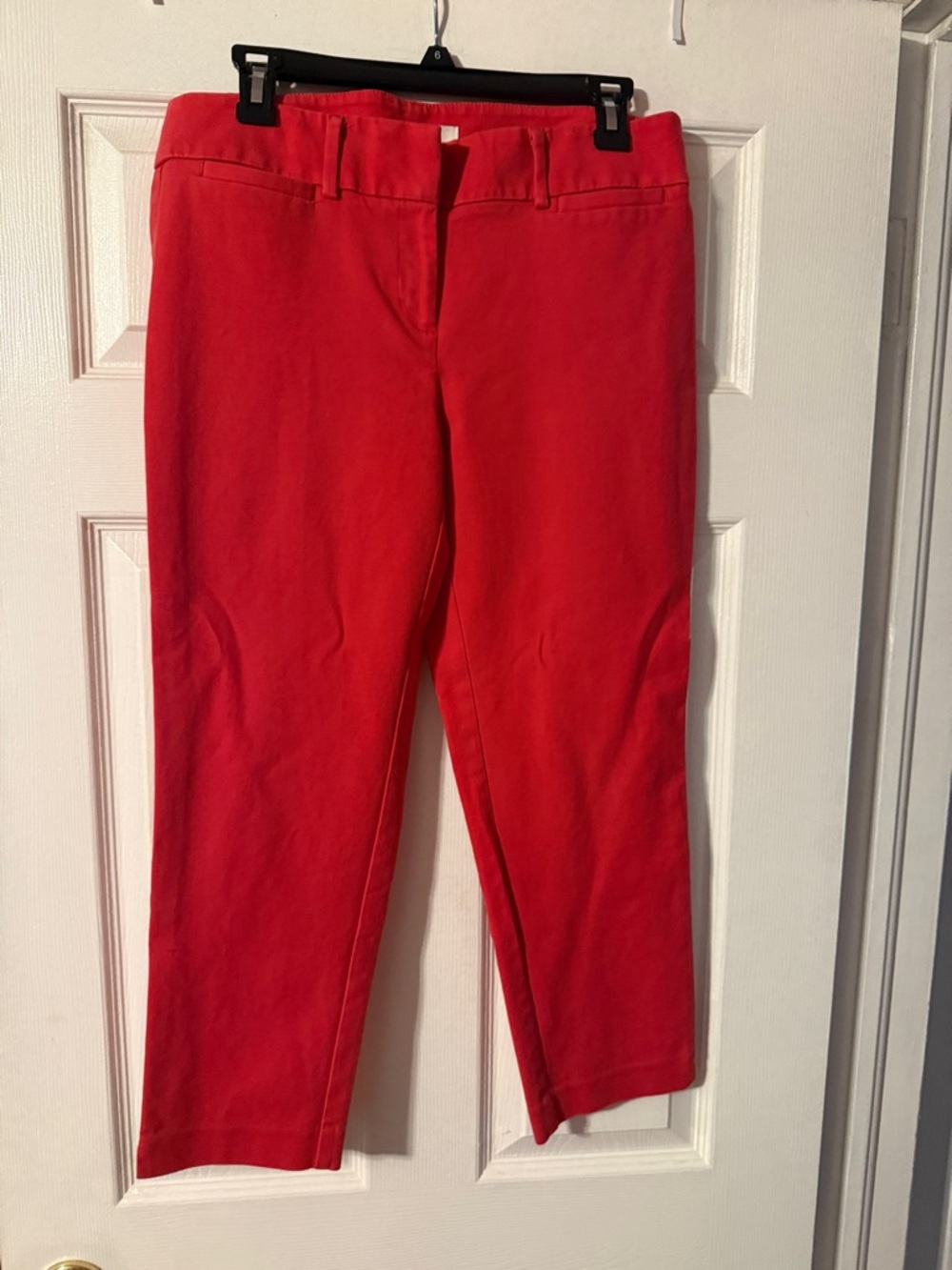 Bright Red Cropped Women's Pants